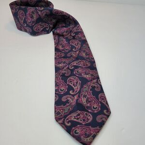 Men's Jacobs Roberts for Landon's Navy/Maroon Paisley Finest‎ Silk Tie